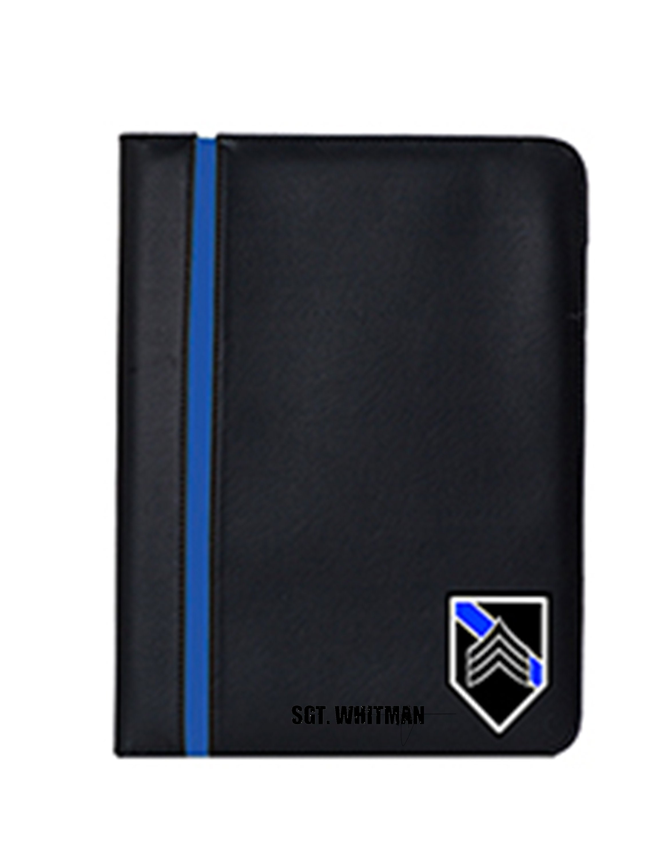 Personalized Law Enforcement Sergeant Padfolio Bundle | Thin Blue Line Police Sergeant | Deputy Gift | Police Gifts | Memo Pad Holder