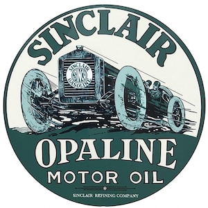 Sinclair Opaline Motor Oil Ad, Vintage Garage Sign Reproduction (11.75 Inch)
