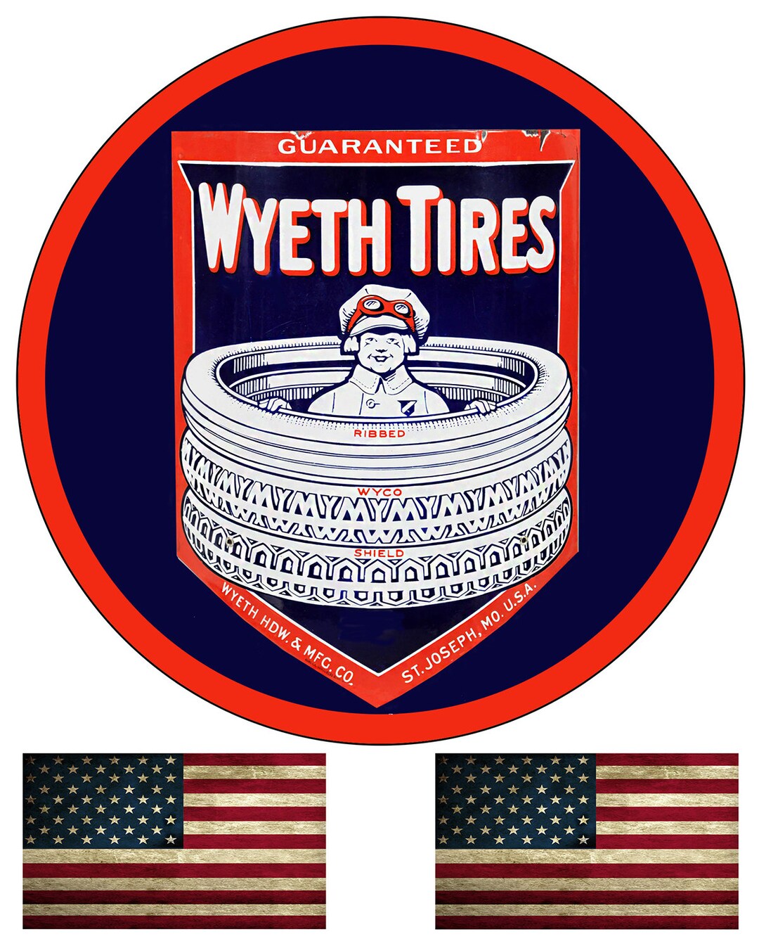 Wyeth Tires St. Joseph Missouri Advertisement Old Vintage Etsy