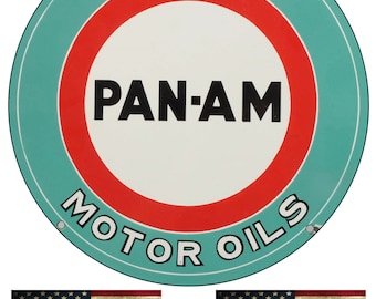 Pan-AM Premium Gasoline oil gas metal sign standard 
