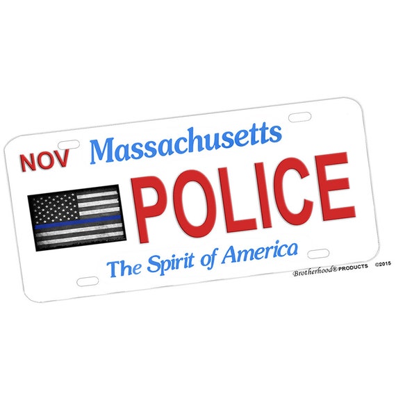 Placa de matrícula de línea azul delgada de policía | Placa de matrícula de  aplicación de la ley | Placas de pólizas | | 6 x 12 pulgadas | Regalos de