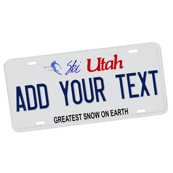Vanity License Plate Utah Etsy