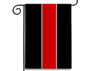 Thin Red Line Flag Firefighter Apartment or Garden Flag 12" x 18" Fire Fighter Thin Red Line Flag  Fire Department Flag  Firefighter Support