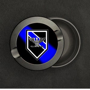 Metal Zyn Container Funny - Metal Zyn Holder - Zyn Metal Can - Thin Blue Line - Metal Zyn Pouch Cans - Law Enforcement Gifts for Him
