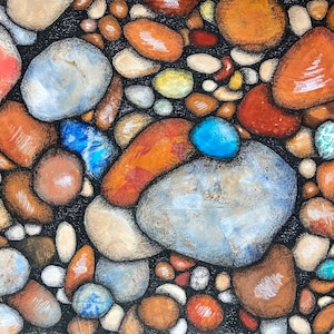 Michigan Stones, river stones, Upper Peninsula, Copper Harbor, Copper, rocks, collage