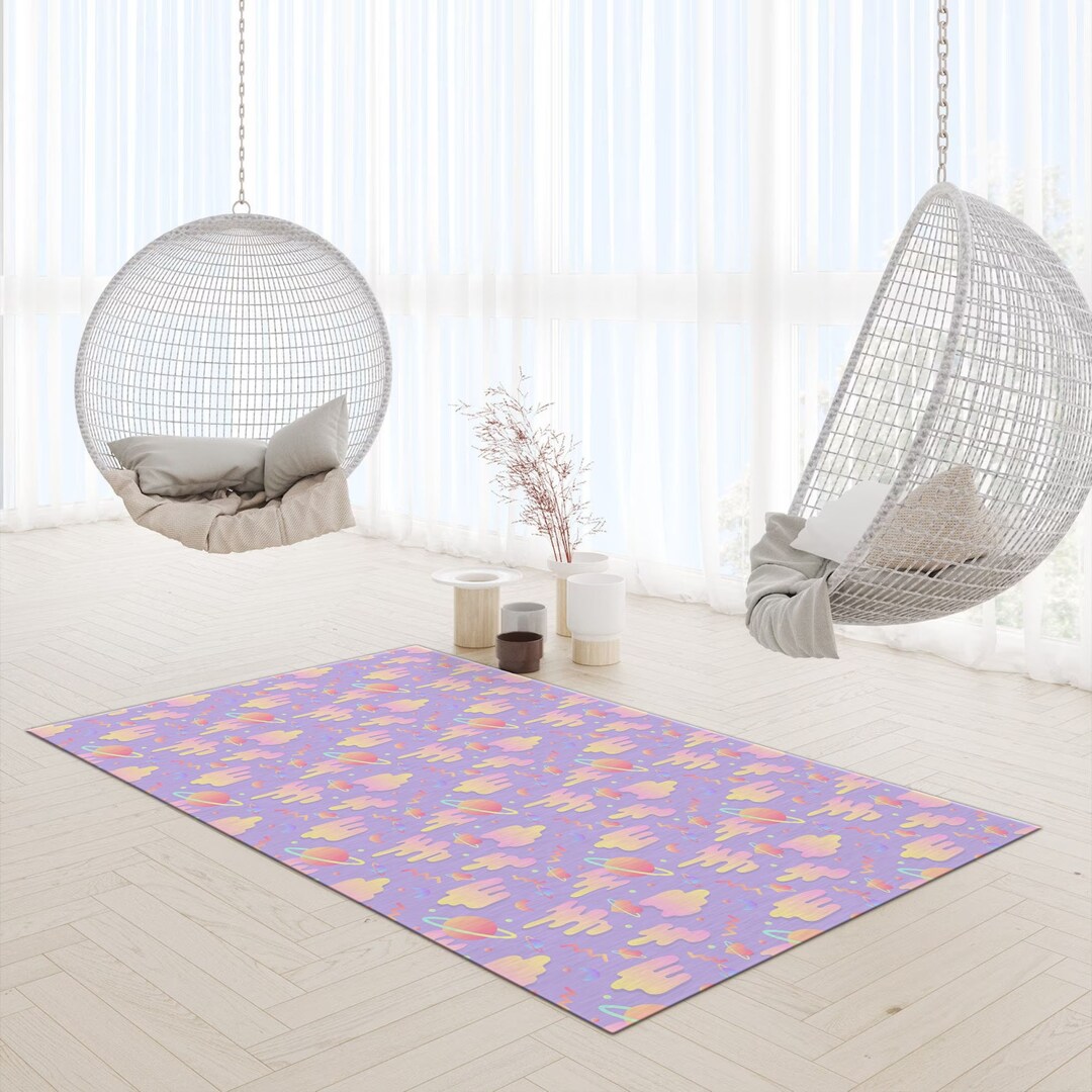 Top Roller Rug 90's Space Time Indoor Outdoor Area Rug Retro Roller Rink 80's Life 80 ...