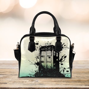 TARDIS Splashdown Inspired Shoulder Bag | Purse, Classic Handbag, Clutch, Shoulder Purse, 13th Doctor, Doctor Who Purse, Whovian Gift,