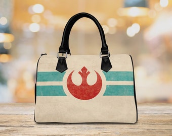 Rebel Alliance Hand Bag | Barrel Purse, Classic Handbag, Clutch, Hand Purse, Nerd Gift, Geek Gift, Star Wars, Jedi, Sith, Boston Bag