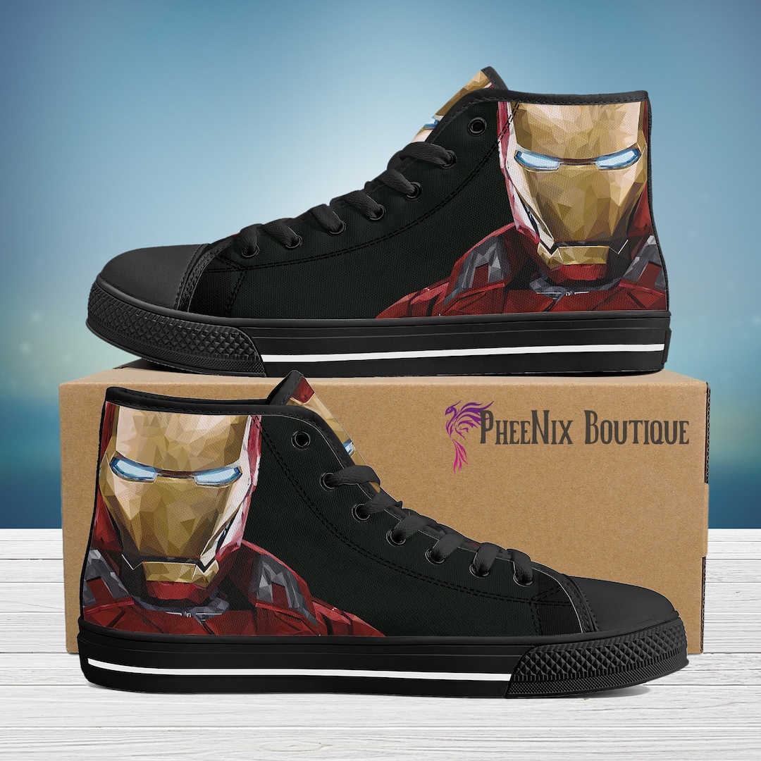 Classic Iron Man Inspired Shoes Womens Sneakers, Mens Sneakers, Adult