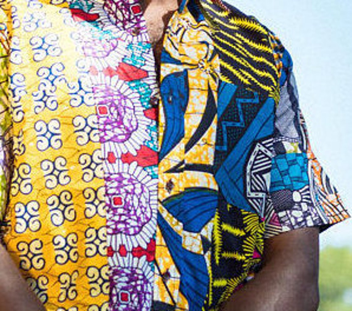 African Shirt Men, Patchwork Shirt, Festival Shirt, African Clothing ...