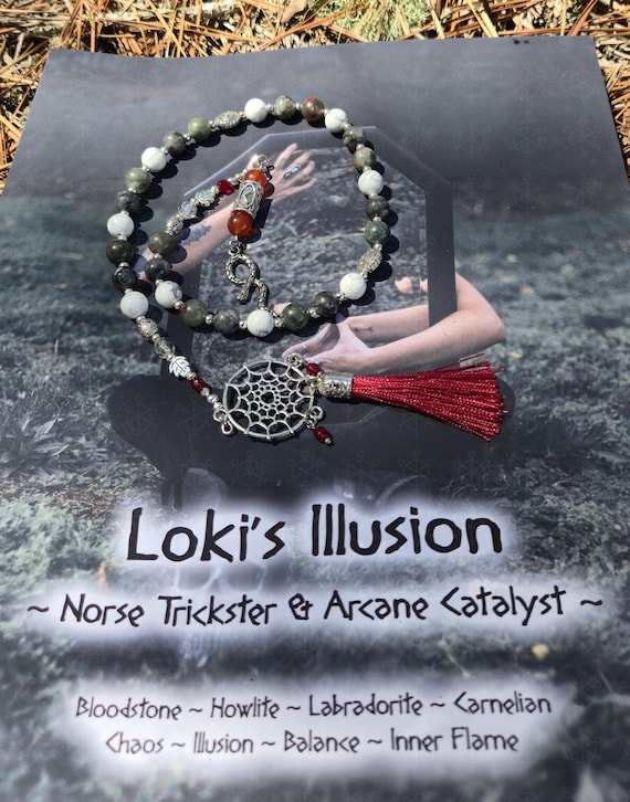 Loki Prayer Beads ~ Norse God of Mischief, Trickery, & Deception
