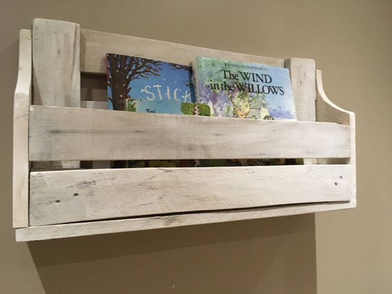 Small Wall Fixed Or Free Standing Childrens Bookshelf Storage Etsy