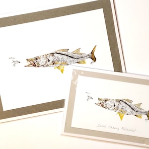 Pointillism Series-Snook Chasing Pilchards, unframed print