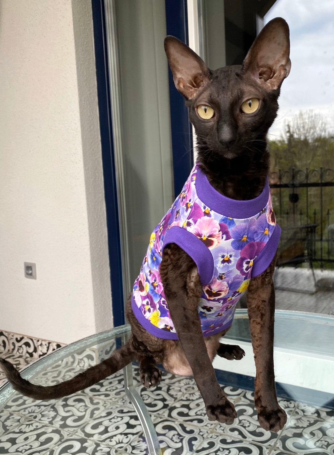 Kotomoda CAT WEAR T-shirt Pansies