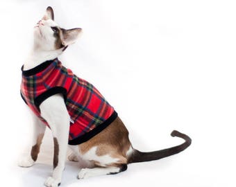 Kotomoda CAT WEAR Sweater Plaid fleece