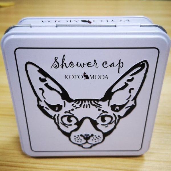 Kotomoda Shower Caps for Sphynx Cats and small pets 20pcs in a tin box