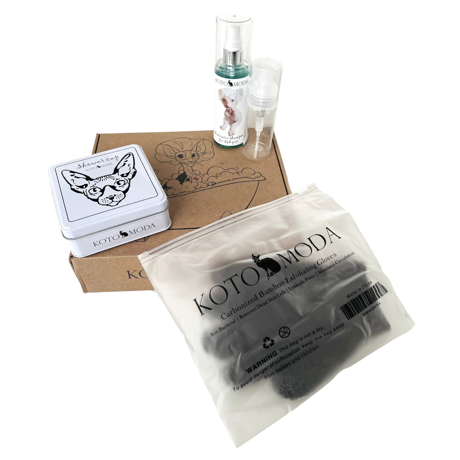 Cat Wash Kotomoda Bath Shower Spa Set For Sphynx And Other Naked