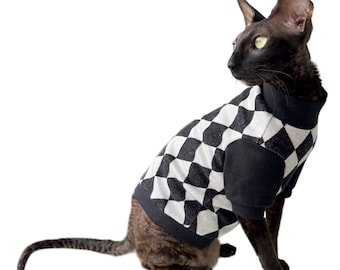 Kotomoda CAT WEAR Winter Turtleneck Harlequin