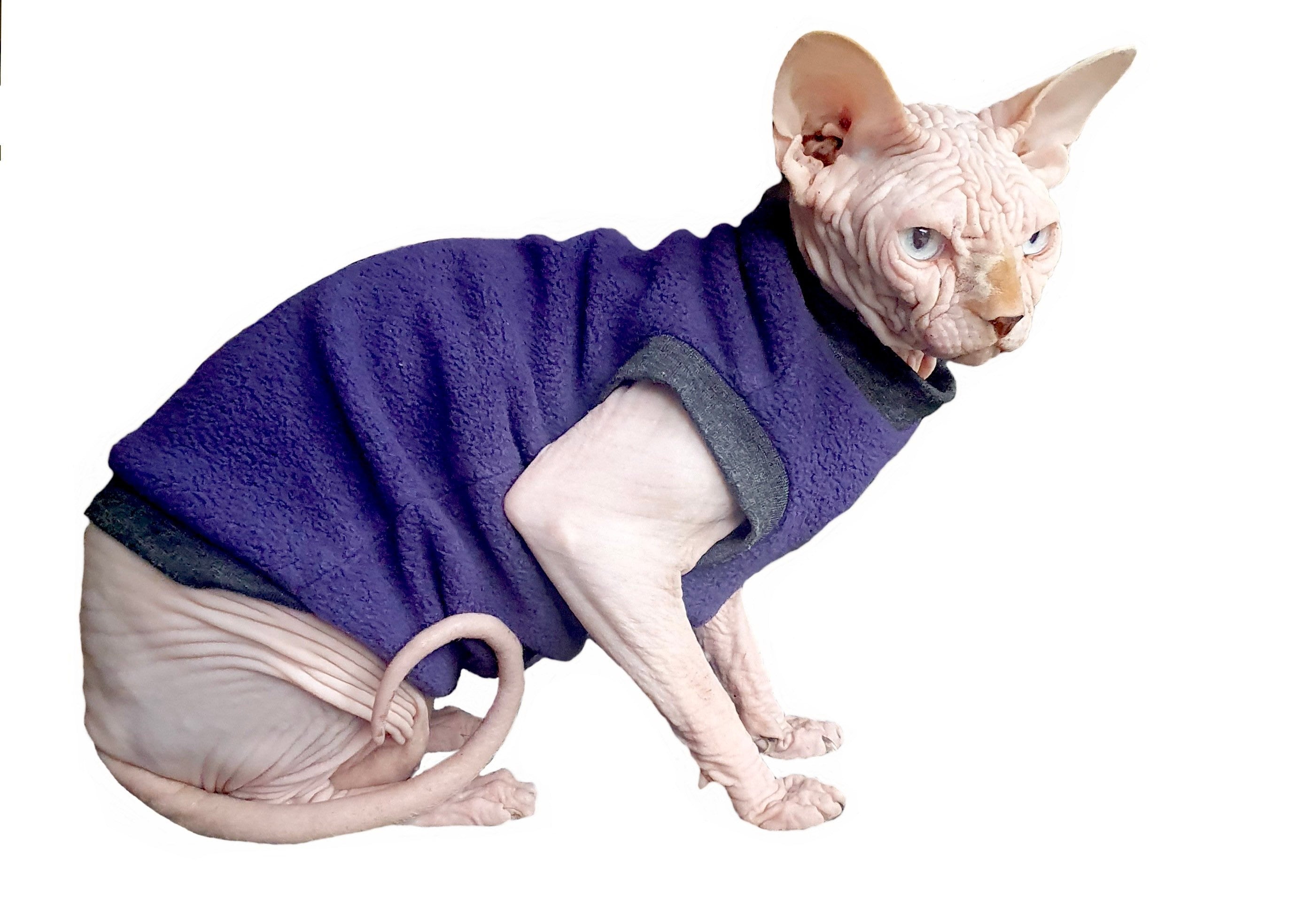 Kotomoda Cat T-Shirt For Sphynx & Hairless Cats - Soft Organic Cotton Owl Green Shirt