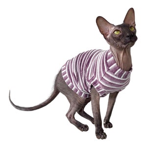 Kotomoda CAT WEAR t-shirt Corduroy Mauve stripes