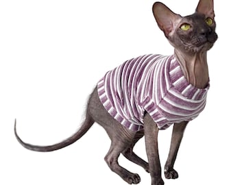 Kotomoda CAT WEAR t-shirt Corduroy Mauve stripes