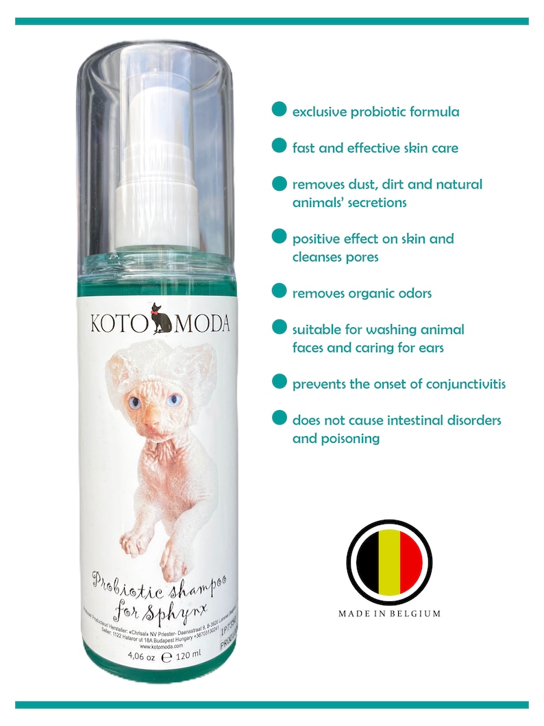 Kotomoda Probiotisches Shampoo für Sphynx Katzen Bild 1