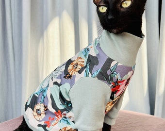 Kotomoda CAT WEAR Turtleneck Floral camouflage