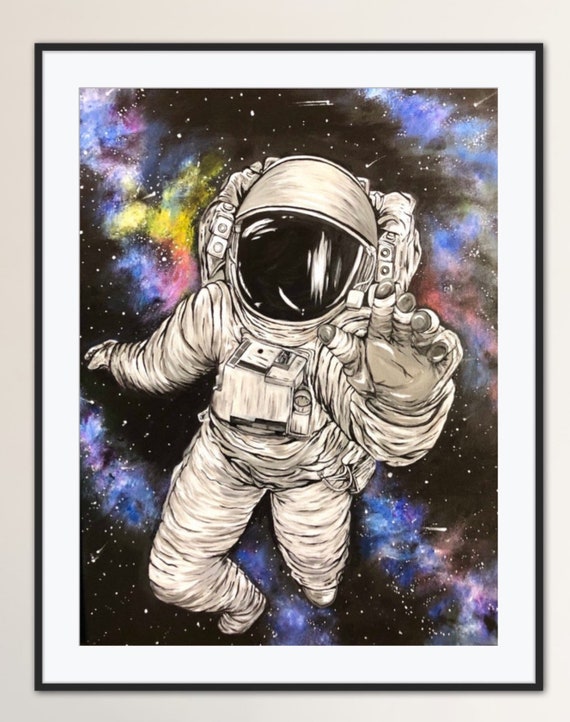 Astronaut Painting Art For Kids Canvas Prints Wall Art Home Decor, Pai –  UnixCanvas