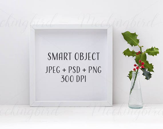 Square Frame Mockup Stock Photography White Empty