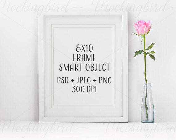 8x10 White Mockup Frame Portrait Rose Jpeg Png Psd 8x10 White Mockup Frame Portrait Rose Jpeg Png Psd