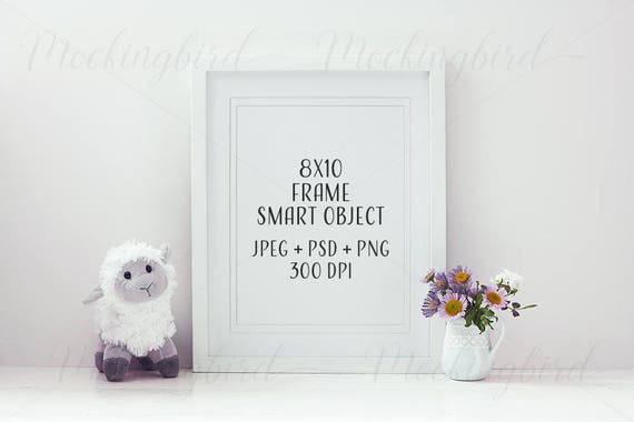 Nursery Print Mockup 8x10 16x20 White Frame Mockup Png