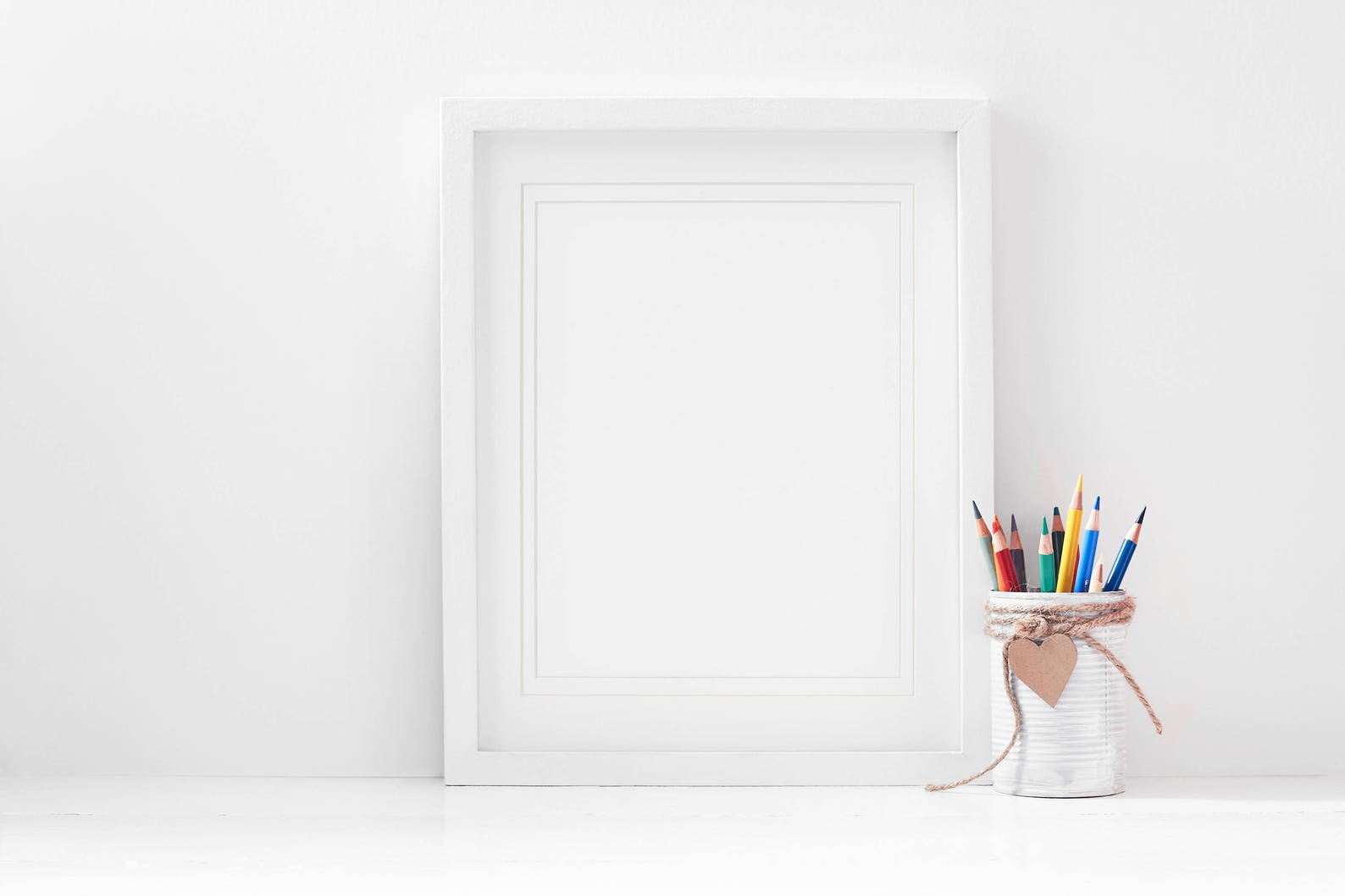 Download Nursery Frame Mockup 8x10 pencils Kids Art Mockup Styled ...