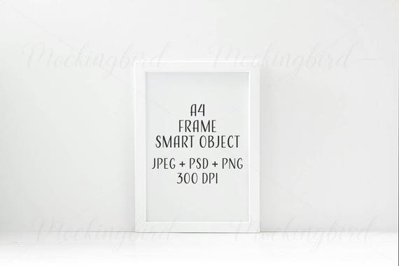 Simple Frame Mockup White Frame Mockup Poster Mockup A4 Etsy