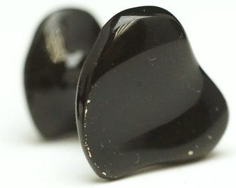 Tiffany and Co ELSA PERETTI Italy Full Heart Black Cufflinks