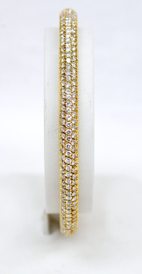 DAMIANI 18K Yellow Gold 10ctw Well Cut Diamond Bangle Bracelet (cat 08283E ) View 6