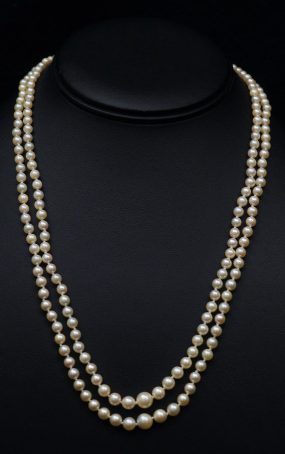 Graduated 3.5mm- 7mm Akoya Cultured Pearl Double S