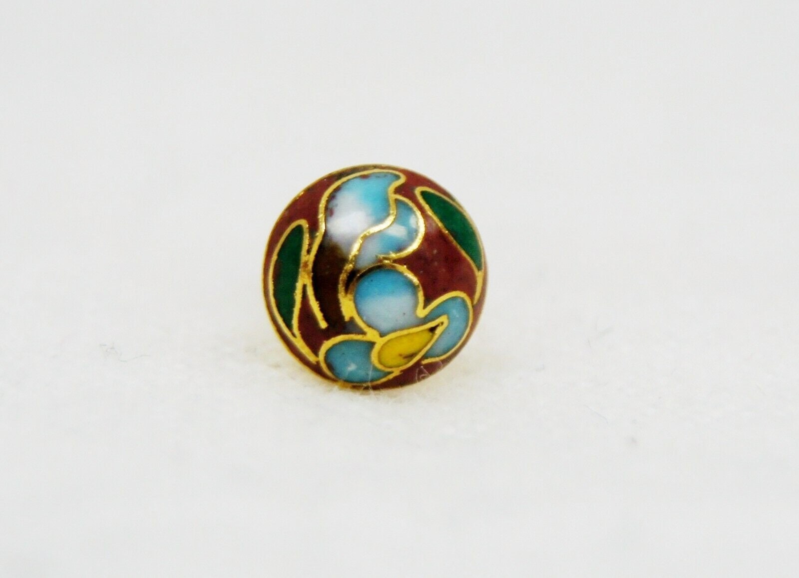 Lotto 2 Pettini Vintage Cloisonné Smalto Rosso Rosa - Floreale Farfalla Anni '70