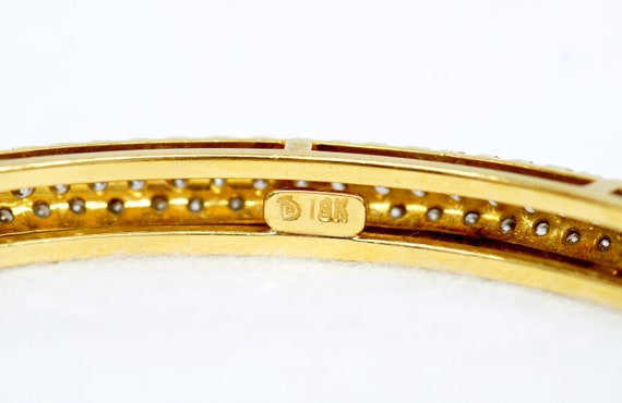 DAMIANI 18K Yellow Gold 10ctw Well Cut Diamond Bangle Bracelet (cat 08283E ) View 4