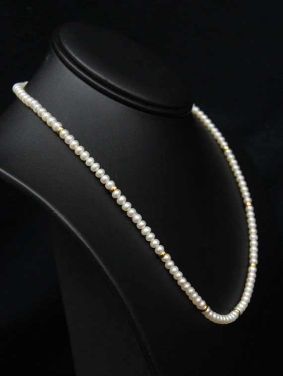 Single Cultured Freshwater Pearl Necklace 14k Yellow Gold Single Cultured Freshwater Pearl Necklace 14k Yellow Gold