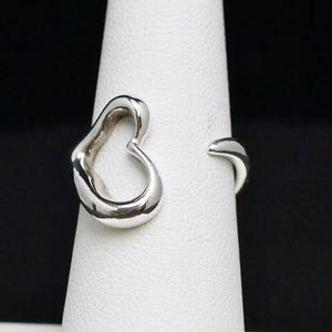 Tiffany & Co ELSA PERETTI Open Heart 925 Sterling Silver Ring