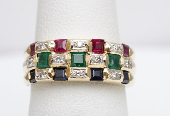 Levian Le Vian Ruby, Emerald, Blue Sapphire & Dia… - image 2