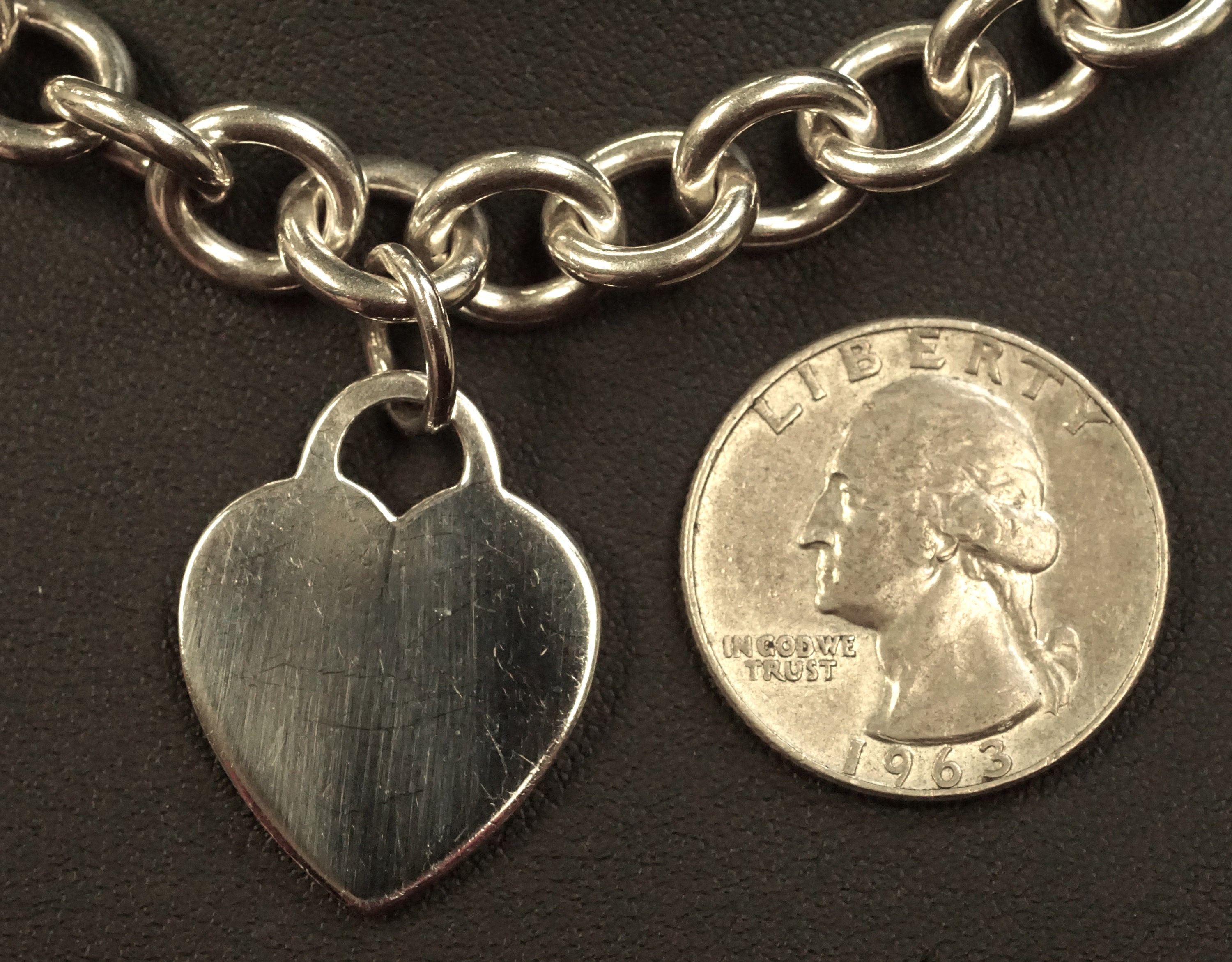 Tiffany & Co Sterling Silver 925 Link Choker Necklace With Lobster