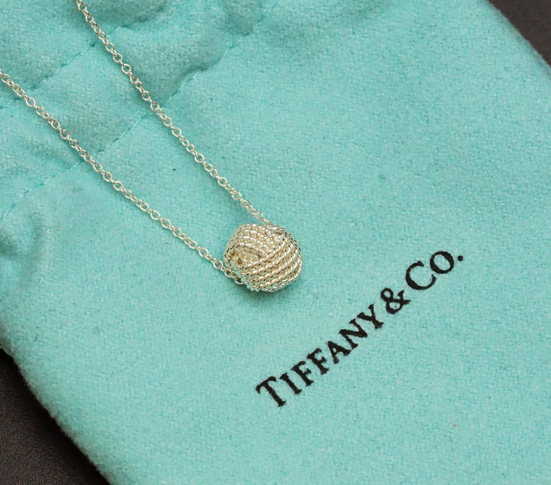 Authentic Tiffany & Co Twist Knot Necklace 16 925 Etsy