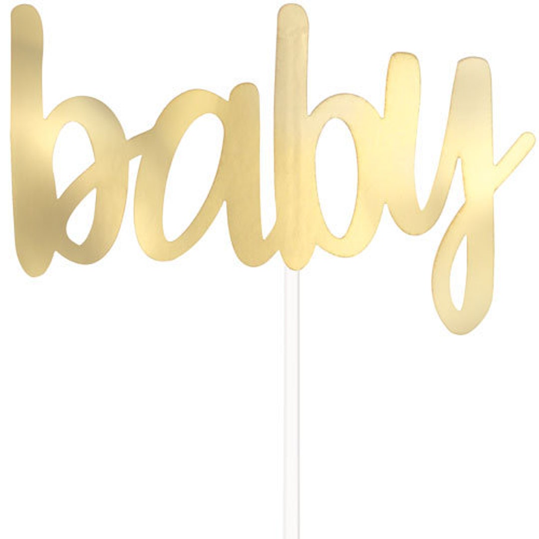 Gold Baby Cake Topper Gold Baby Shower Cake Topper Mum to Etsy