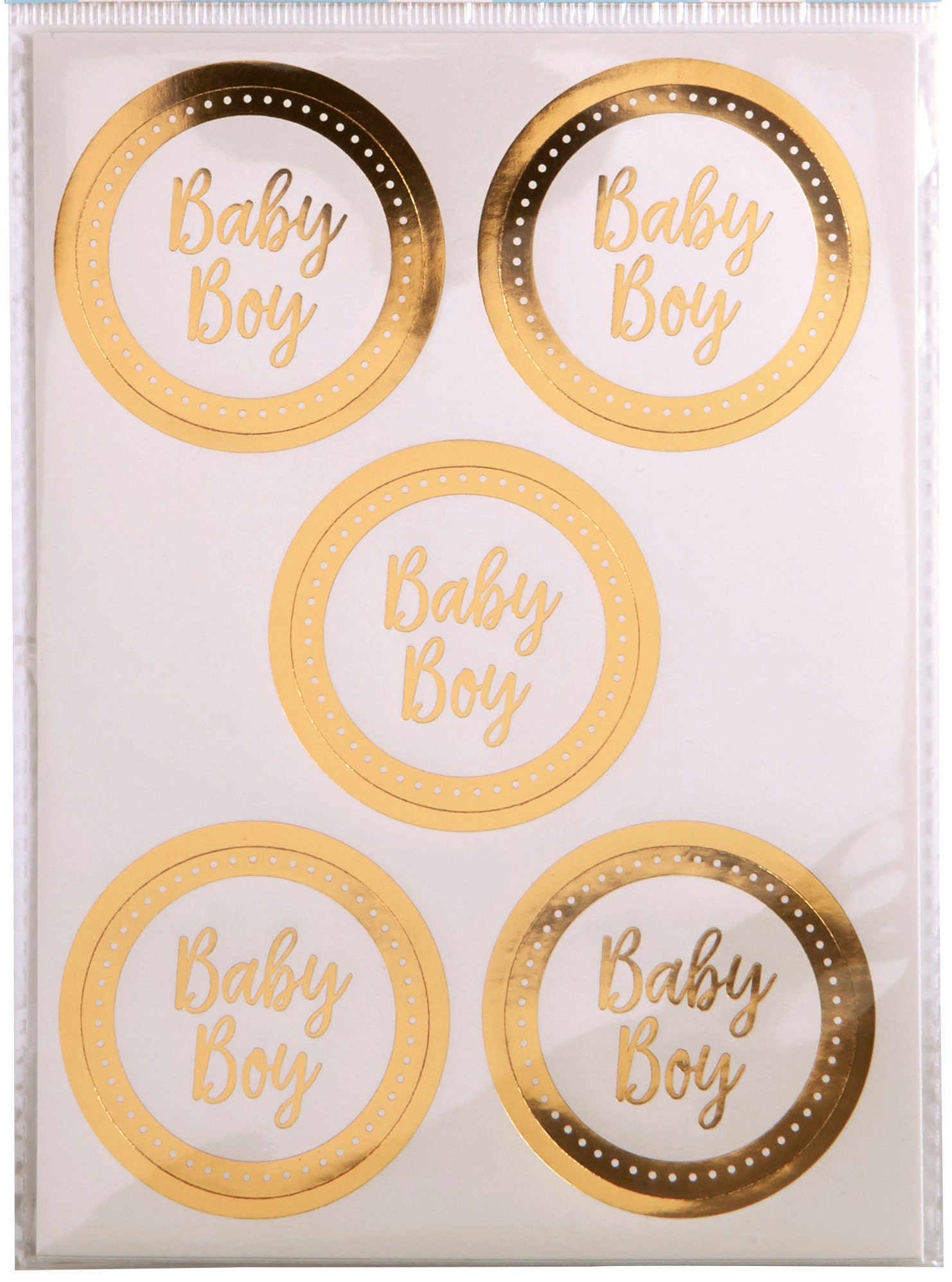 Gold Baby Boy Gift Bag Stickers Baby Shower Stickers Baby Boy Stickers 