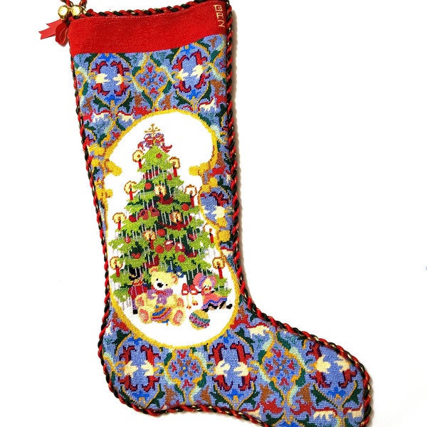 Needlepoint finishing service - Christmas Stocking