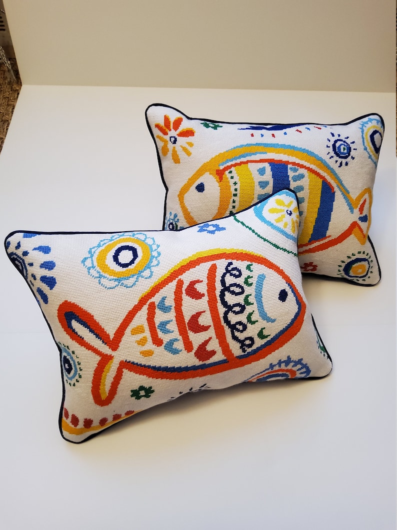 Needlepoint Finishing Services Knife Edge Pillows With Etsy