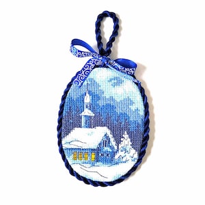 Needlepoint Ornament finishing, round & irregular. Transforming the stitched canvas into complete decoration: Christmas, Thanksgiving, gift.