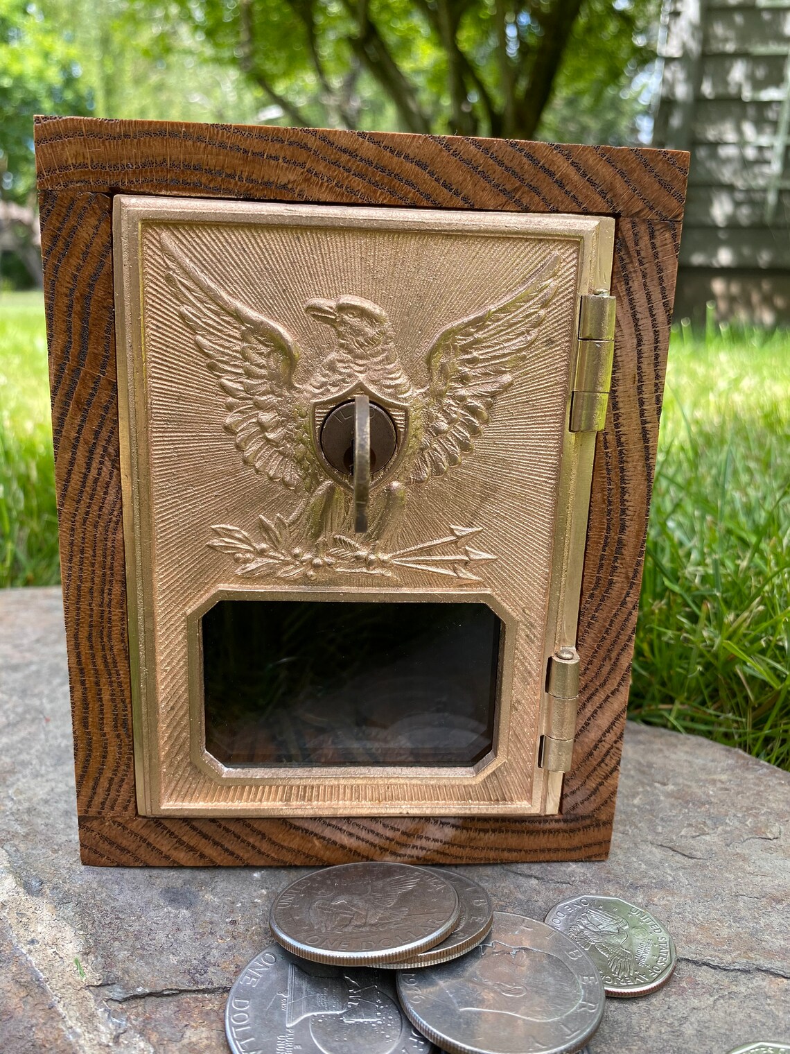 Vintage Post Office Box Bank with Keys Etsy