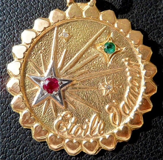 Vintage French Etoile D Amour Charm Love Etsy